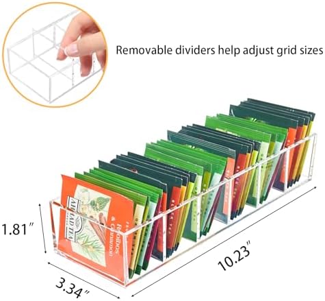 Acrylic Tea Bag Organizer Clear Teabag Holder Tea Storage Box 2 Pack - Image 2