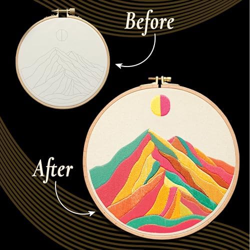 Unwynd Embroidery Kit Landscape for Adults and Beginners,Cross Stitch Craft - Image 6