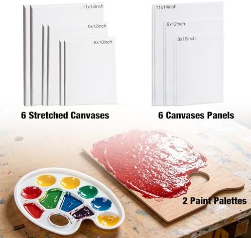 96PCS Acrylic Paint Kits for Adults, 24 Colors Textured& Acrylic Paints - Image 5