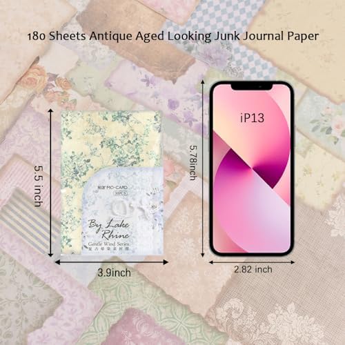 180 Sheets Vintage Scrapbook Paper, Journaling Scrapbooking Supplies, Antique Aged Looking Background Paper for Junk Journals Card Making Mixed Media Decoupage - Image 5