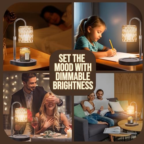 GEEZO Fragrance Candle Warmer Lamp，Electric Candle Warmer with Timer & Dimmer，Mom Christmas Birthday Gifts for Women, House Warming Gifts New Home Bedroom Decor - Image 6