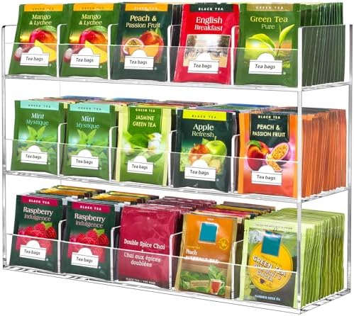 BEYGORM Acrylic Tea Bag Organizer for 270 Tea Packets by BEYGORM