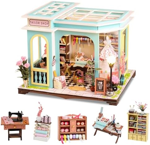 DIY Miniature House Kit, Book Nook Kit with LED Light, 3D Wooden Puzzle Bookshelf Decor Building Kit, Birthday Gifts for Family & Friends by Lovelyhome
