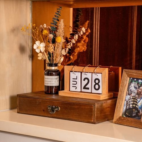 Wooden Drawers Organizer Solid Desktop Drawer Storage Box Organizer - Image 5
