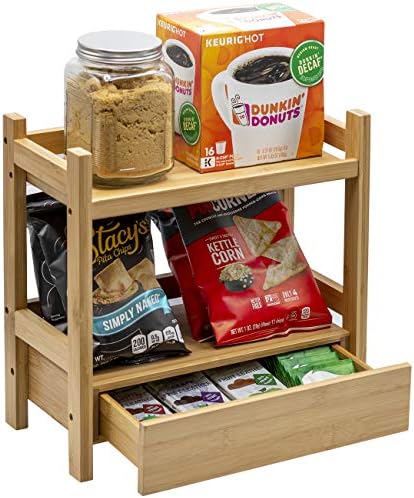 Sorbus Matcha Station Shelf, Bamboo (13" x 6.5" x 12.6", Natural Bamboo) - Image 5