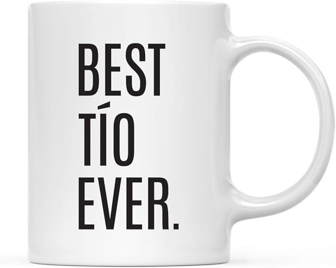 Andaz Press 11oz Coffee Mug, Best Tío Ever, Birthday Present, 1-Pack Tio Cup, Uncle Gift for Christmas or Family Celebration