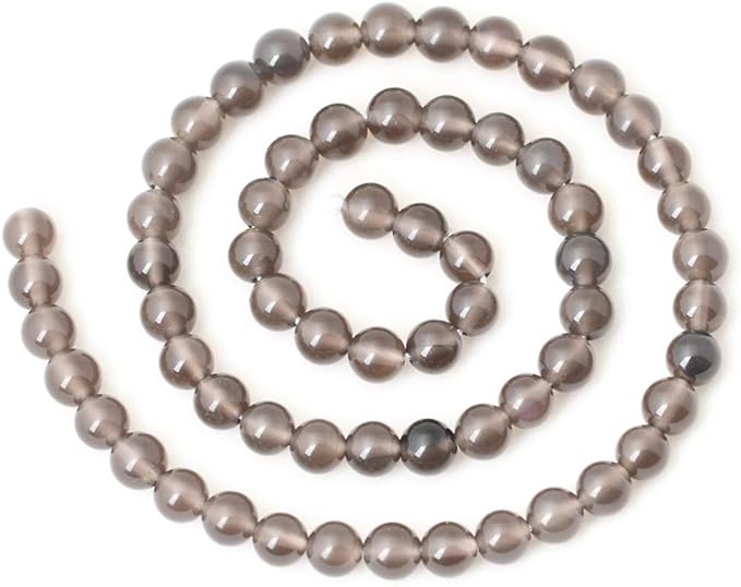 60PCS 6mm Natural Ice Obsidian Gemstone Round Loose Beads Crystal Energy Stone Healing Power for DIY Jewelry Making 1 Strand 15"
