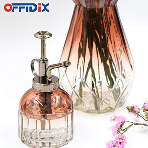 OFFIDIX Glass Watering Spray Bottle,Plant Mister Watering can Indoor with Bronze Plastic Top Pump, Glass Small Watering Can for Indoor Potted Plants Outdoor House Plant - Image 4
