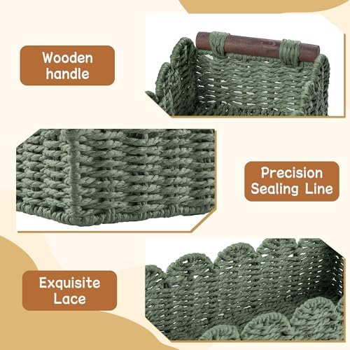 Bathroom Decor Basket for Toilet Paper Storage Baskets For Organizing - Image 2