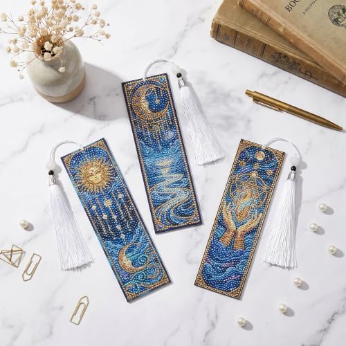 8 Pack Diamond Painting Bookmark, Diamond Art Bookmarks DIY Kit for Adult - Image 6