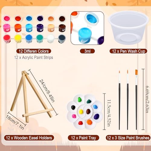 Marspark 12 Set Fall Pumpkin Pre Drawn Canvas Pre Printed Canvas Set - Image 4