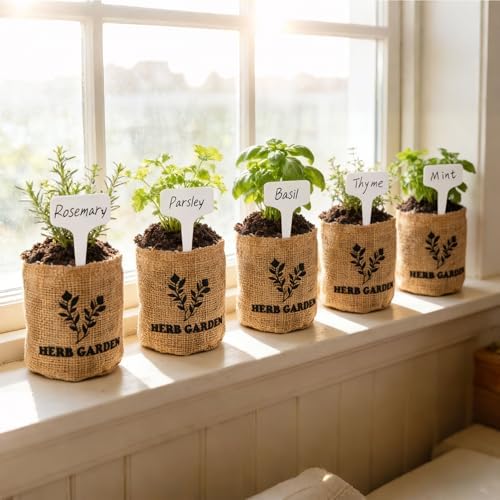 Meekear 5 Herb Indoor Starter Kit, Complete Planting Set for Kitchen Herb Garden DIY & Gift - Image 5