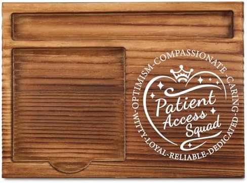 Office Desk Organizer for Patient Access Teams & Healthcare Professionals - Natural Wood with Slots for Sticky Notes, Pens, and Small Office Supplies – Stylish & Practical Workspace Solution,WSH5 by THRXOBN