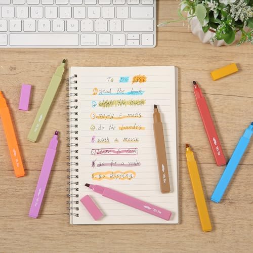 Mr. Pen- Aesthetic Highlighters No Bleed, 8 Pack, Assorted Colors | Chisel Tip, Cute Highlighters Assorted Colors for Journaling, Highlighting, Underlining, Fast Dry, Back to School Supplies - Image 6