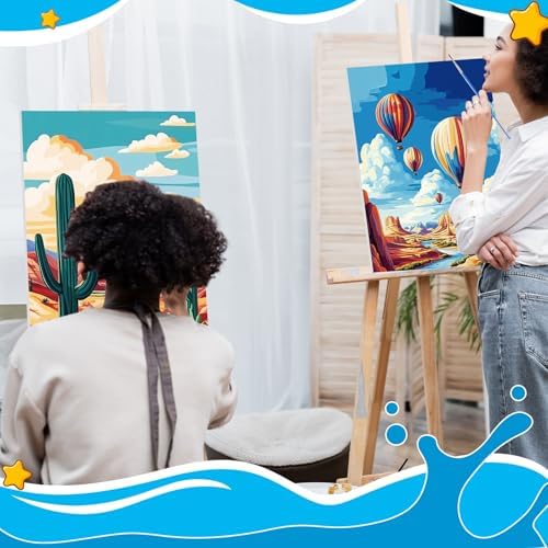 Zhanmai 12 Set Paint and Sip Kit for Adult 8''x10'', Hawaii Landscape - Image 6
