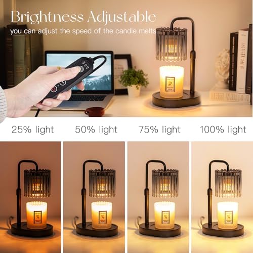 Candeldo Candle Warmer Lamp with Timer: Black Wax Melt Warmer - Image 4