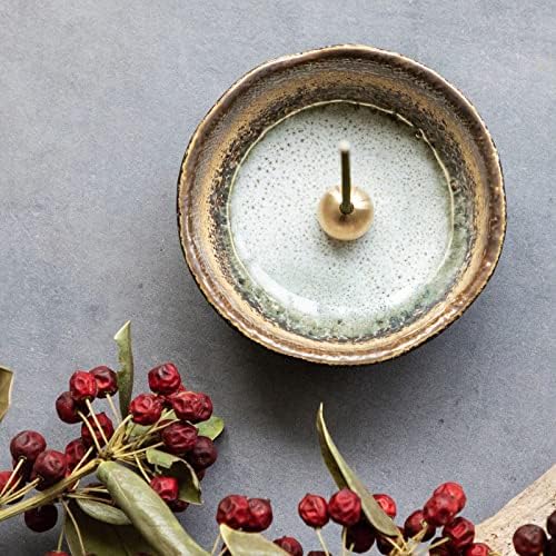 Asayu Japan Small Mini Incense Holder for Sticks 3.3in (83mm) Ceramic Ash - Image 4