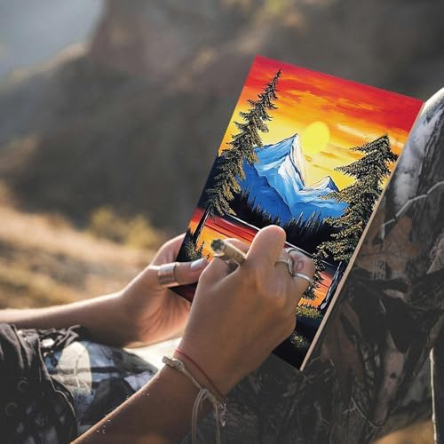 AmazingSpark 16 Pcs Pre Drawn Canvas to Paint for Adults Sunset Landscape - Image 6