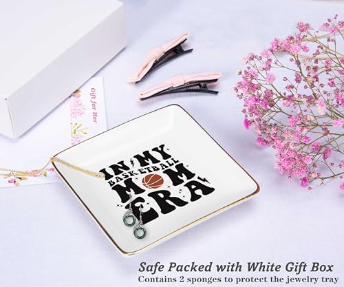 NZY Basketball Coach Gift - Ceramic Jewelry Tray Trinket Holder Ring Dish - Image 2