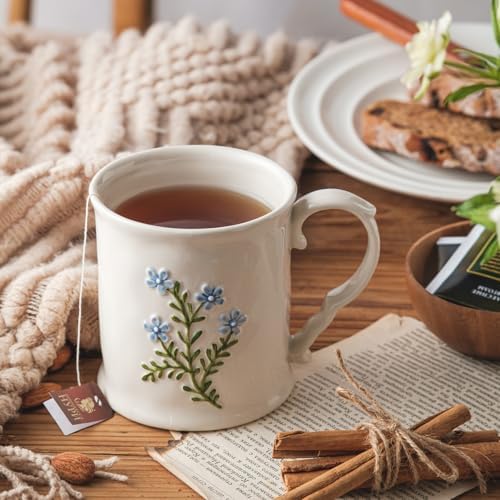 Artistic Lavender pattern Ceramic Coffee Mug - 16oz, Hand-Painted, Microwave heating and dishwasher cleaning available, Ideal for Daily Brews - Image 4