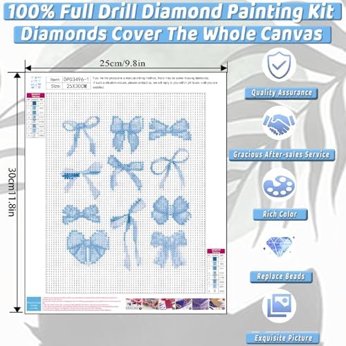 4 Pack Bow Diamond Art Kits for Adults Diamond Painting Kit for Beginner - Image 4