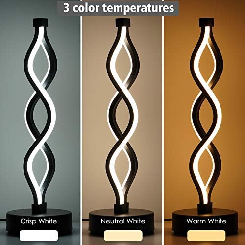 NUÜR Bedside Lamps Set of 2, Black Lamps for Living Room, Dimmable LED Nightstand Lamp, Small Nightstand Lamp for Bedroom, Home, Living Room, Office - Image 6
