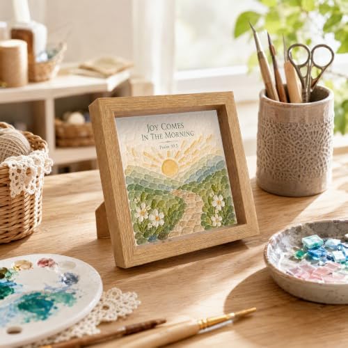 FRANDEK Mosaic Art Kit for Adults Acrylic Gem Craft Nature Theme Decor - Image 3