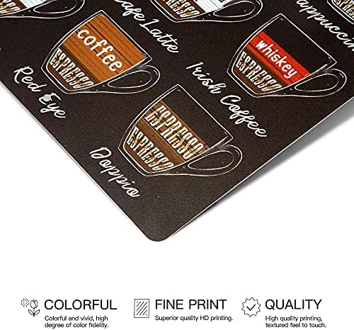 Putuo Vintage Coffee Menu Wall Decor, 12 x 8 Inches Aluminum Metal Sign for Bar, Restaurants, Cafes, Pubs, Office, Kitchen, Home Coffee Station - Image 3