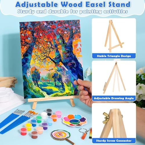 6 Pack Paint and Sip Kit for Adults Girls Night, 8x10In Canvas Painting Kit - Image 3