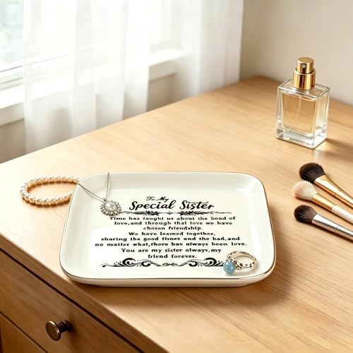 PUDDING CABIN Sister Birthday Gifts Jewelry Dish Gift for Sister Mother's Day Christmas - Image 2