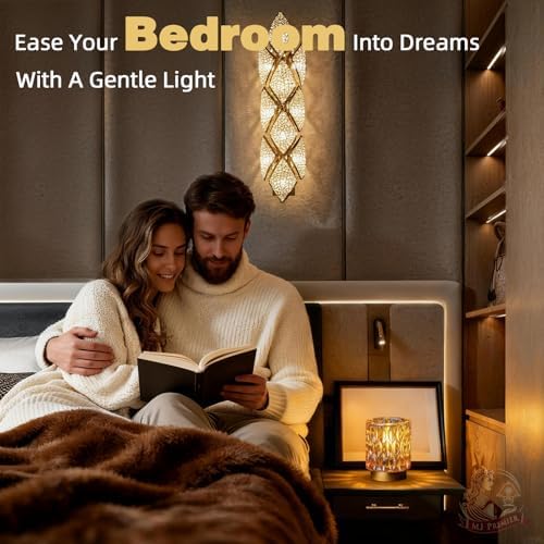 Battery Operated Table Lamp Timer, Small Cordless Lamps Decorative, Amber - Image 4