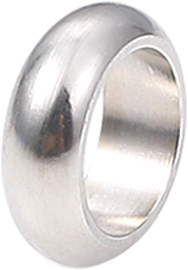 Stainless Steel Spacer Beads 6x2mm Rondelle Loose Charm Caps Beads for DIY Jewelry Making 100pcs with 4mm Hole
