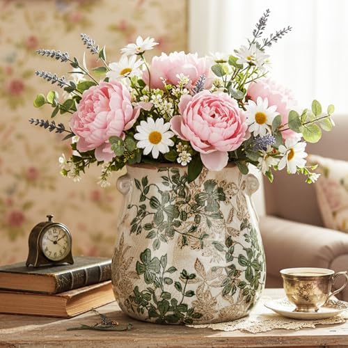 Ceramic Scroll Planter 6.5 Inch, Double Green - Image 6