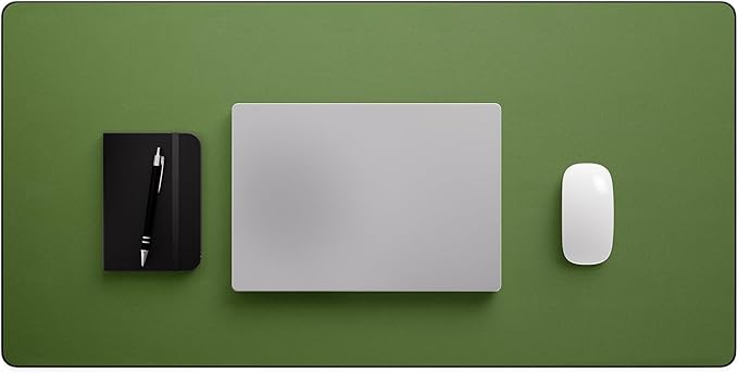 Jotsome Leather Desk Mat, Non-Slip Desk Blotter Pad - Desk Protector for Office, Home, Laptop, and Desktop, Gift for The Holidays or Christmas (Forest Green, 34" x 17")