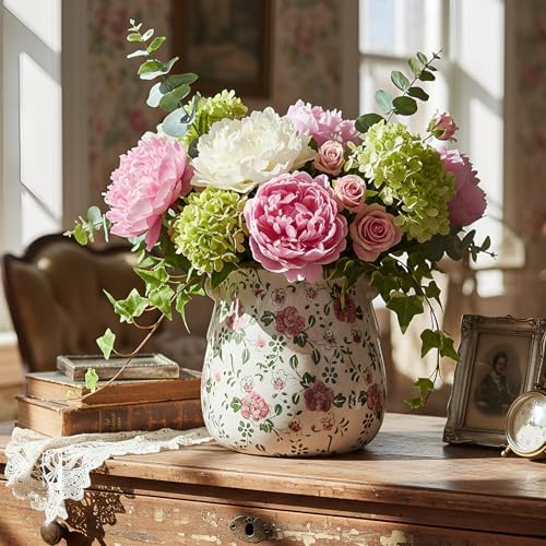 Ceramic Scroll Planter 6.5 Inch, Red Plum - Image 6