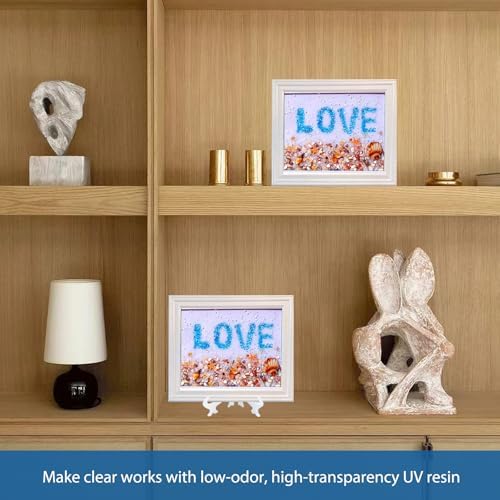 CIYOJA Sea Glass Stained Glass Kit – Love Mosaic Art Kit for Adults, DIY Resin Art Craft Kit with Crushed Seaglass, Framed Beach Artwork for Beginners & Creative Art Projects Home Décor - Image 4