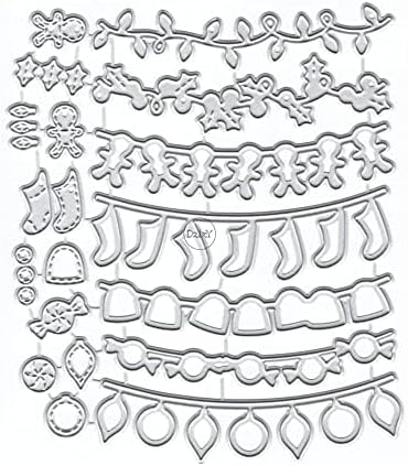 DzIxY Cute Christmas Ornaments Metal Cutting Dies for Card Making Embossing Paper Die Cuts Sets Album Scrapbooking Templates Stencils Storage Pockets