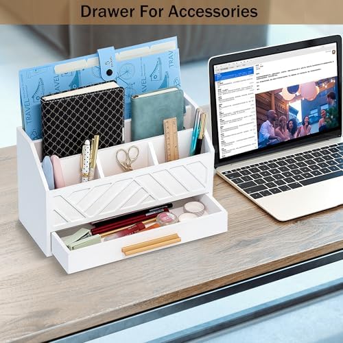 Desk Organizer with Drawer, Countertop Bill Mail Organizer and File Storage - Image 4