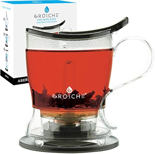 GROSCHE Aberdeen Smart Tea Maker BPA-Free Tea Infuser Black 17.7 oz (525ml) by GROSCHE