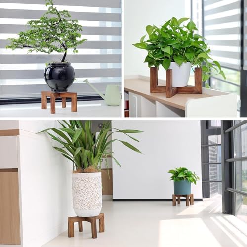 Vigordream Plant Stand, Indoor/Outdoor Wood Plant Holder, Flower Pot Stand - Image 6