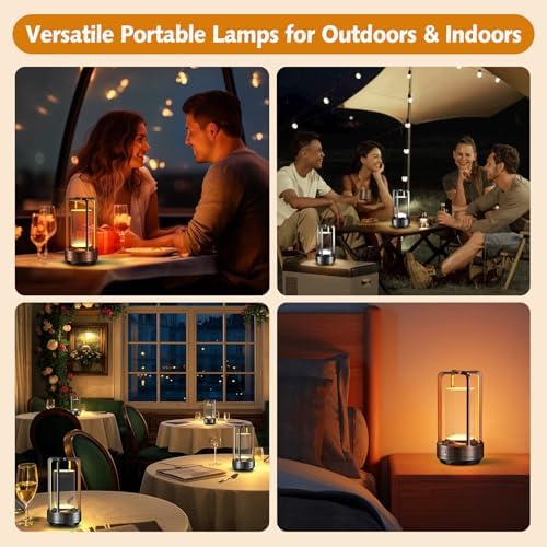 Rechargeable Table Lamp for Outdoor Indoor Portable Lamp with 3 Colors - Image 2