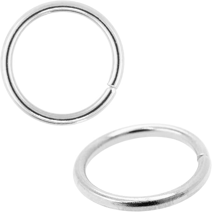 Mandala Crafts Assorted Silver Color Jump Rings Jewelry Findings Metal O Rings for Jewelry Making Supplies - 1000 7mm Small Open Jump Rings Kit for Necklace Earring
