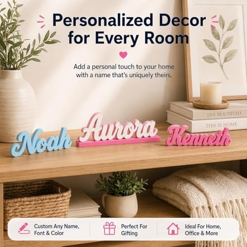 Custom 3D Desk Name Plate, Personalized Name Sign with Solid Base, Customizable Font & Colors, Modern Office Desk Decor, Unique Gift for Coworker Teacher Boss Nurse Employee - Image 4