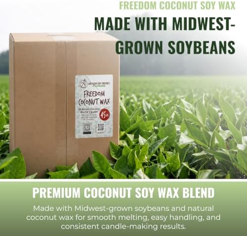 American Soy Organics Freedom Coconut Soy Wax Beads, Candle Wax, 45 lbs - Image 5