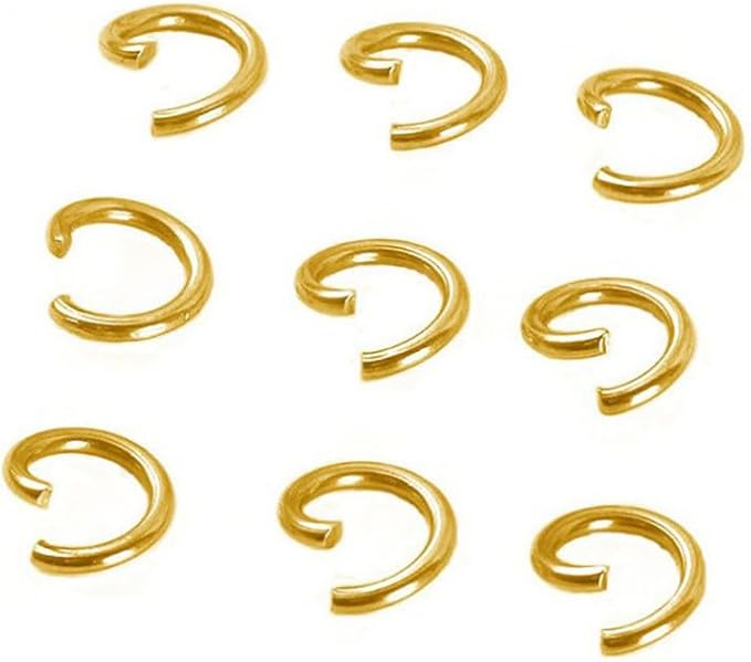 100pcs 0.5mm/ 24 Gauge, 18K Gold Plated 304 Stainless Steel, 3mm /3.5mm /4mm /5mm Open Jump Rings, Link Connector, Split Gold Jump Rings (Gold 3.5x0.5mm)