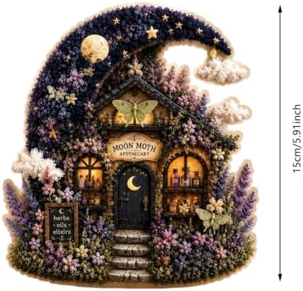 Whimsical Village 3D Poke Art Kit, DIY Cottagecore Fabric Craft Set for Adults, Beginner Friendly Storybook Art Project, Floral Mushroom House Craft Hobby, Multiple Cute Designs for Relaxation, F - Image 7