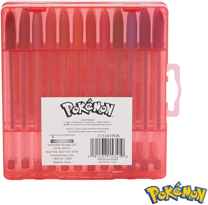 Innovative Designs Pokemon Gel Pens Set for Kids, 24 Pack with Glitter Gel Pens, Cute Pens for Girls and Boys