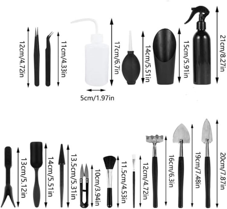 17-Piece Succulent Plant Care Tool Set, 26" and 39.4" Plant Transplanting Mats, Indoor Transplanting Supplies, Including Pot Transplantingg Mat, Mini Gardening Tool Set for Plant Care - Image 2