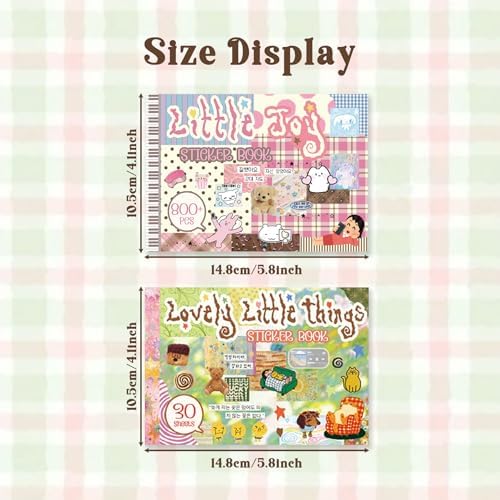 Japanese Kawaii Sticker Book, 30 Sheets, 800 Pieces, INS Style Cute Cartoon Animals, Waterproof for Journaling, Scrapbooking, Planners (2 in 1) - Image 5