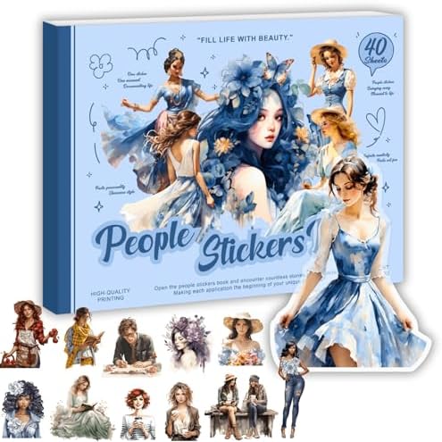 People Stickers Book for Adults - Journaling Supplies Kit for Junk Journal Scrapbooking Planners Collage Art Crafts by JUNKJWBZ%7CPeelStickInspir